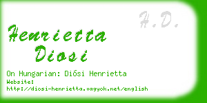 henrietta diosi business card