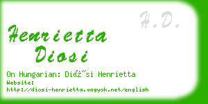 henrietta diosi business card